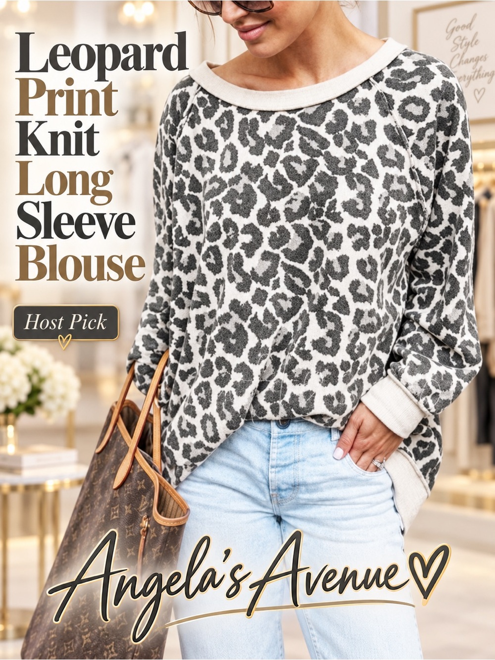 Leopard Print Knit Long Sleeve 🎉HOST PICK🎉 NEW